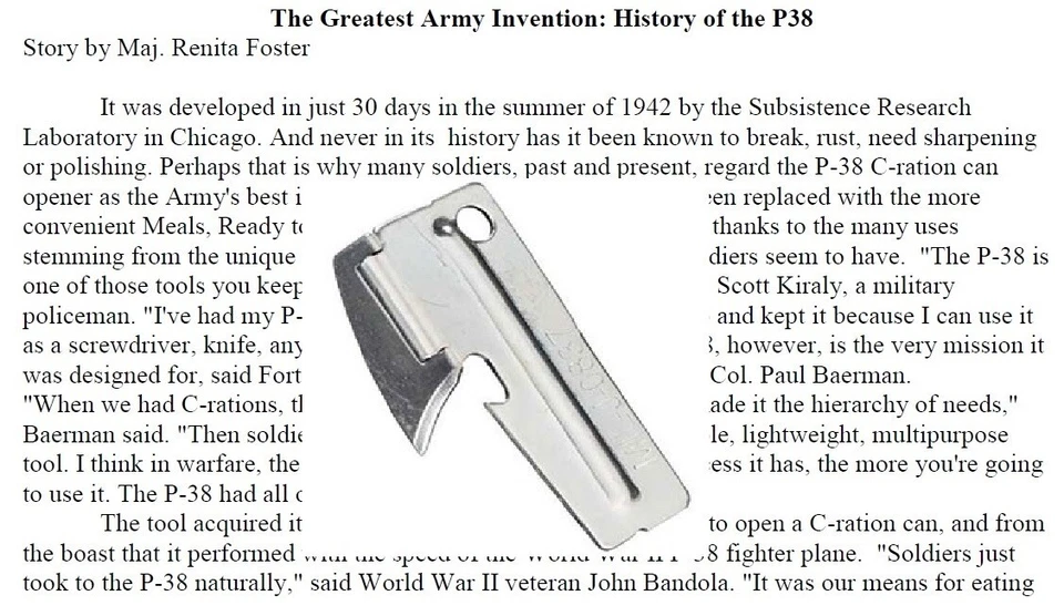 500 P38 Can Opener Shelby Case for Scout Mess Camping Survival Military Prepper - Image 3 of 4