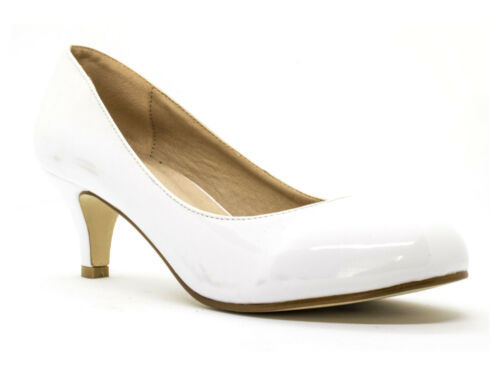 DAMEN NIEDRIGER KÄTZCHENABSATZ ARBEITSHOF ABENDKLEID MÄDCHEN SCHUHE PUMPS 3-12 - Bild 28 von 42