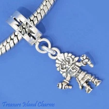 Broadface Native American Kachina Dancer 925 Sterling Silver European Bead Charm