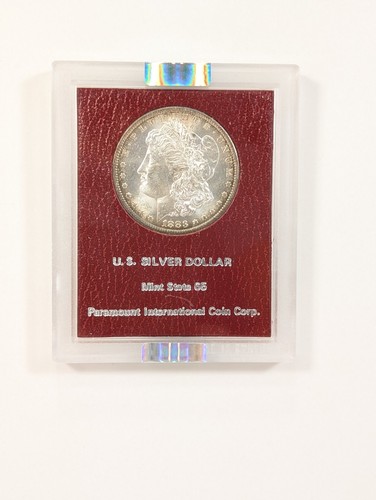 1883-O Morgan Silberdollar $ 1 Redfield Collection Paramount Int NGC MS62 getönt - Bild 4 von 6