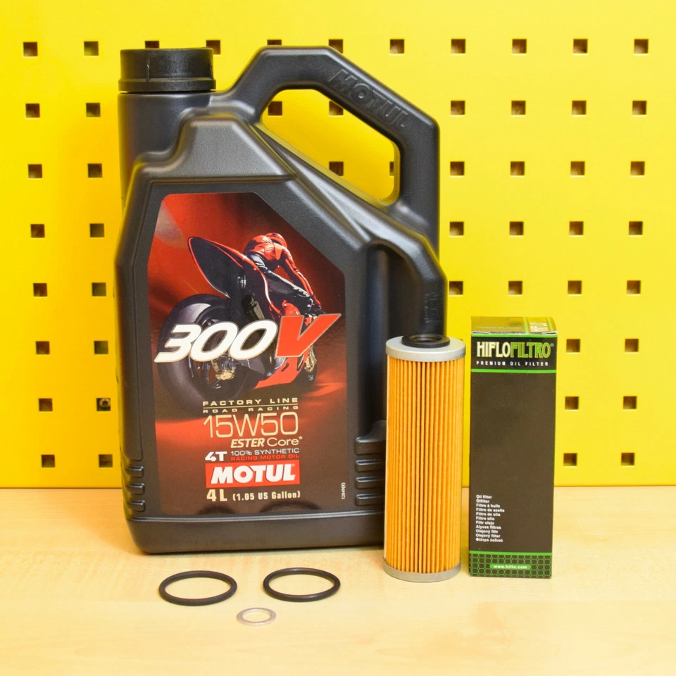 Ölwechselset Filtre à Huile Joints Huile Motul 300V 15w50 pour : Ducati Panigale - Photo 1/1