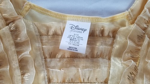 DISNEY STORE PRINCESS BELLE KIDS GOWN YELLOW DRESS HALLOWEEN COSTUME 9/10 - Picture 5 of 9