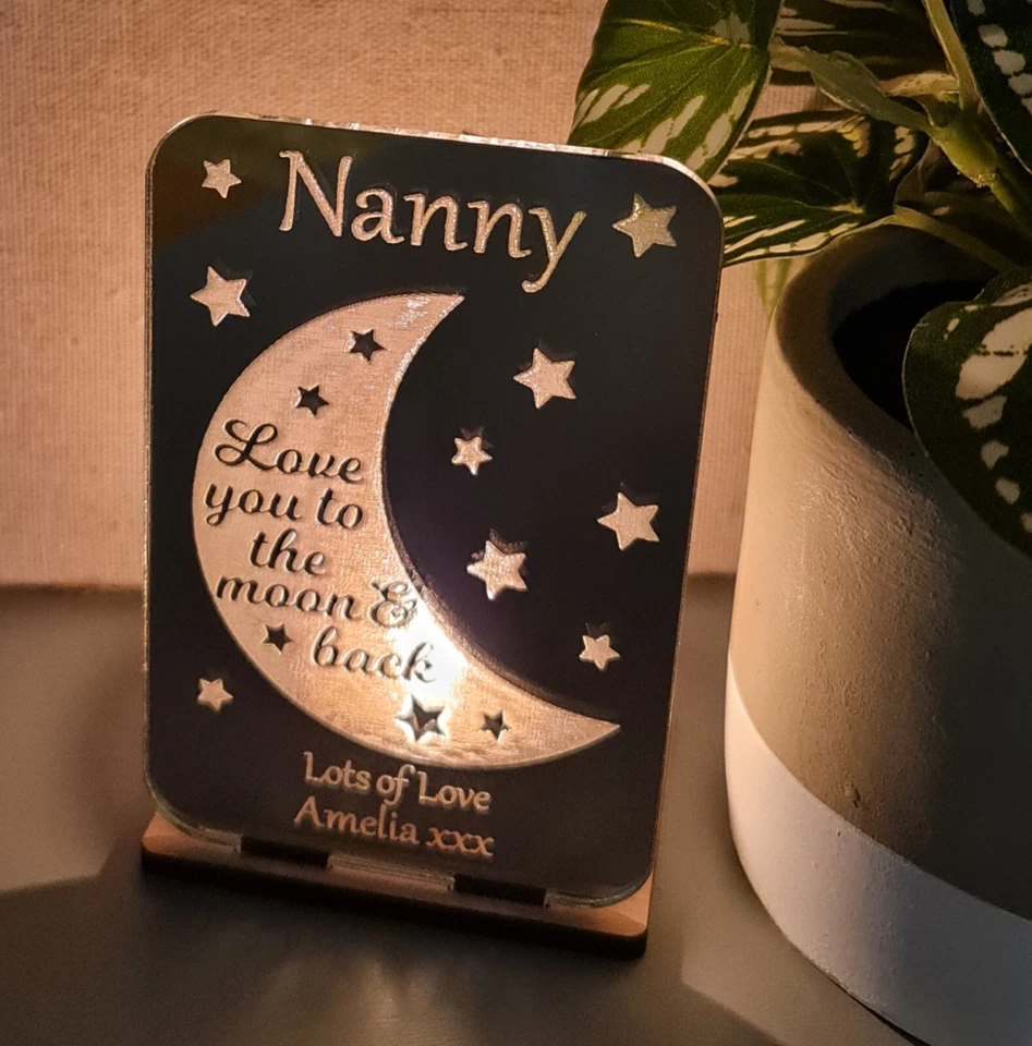 Personalised Christmas Gifts for Her Mum Nanny Granny Tea Light Candle Holder