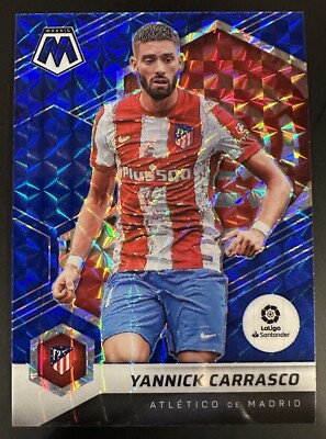 2021-22 Panini Mosaic La Liga Yannick Carrasco Blue Mosaic /99 #20