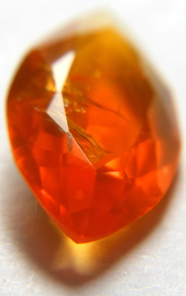 USA / GIA & INS 1.58 Carats Mexican Fire Opal Orange Marquise Cut Very Nice - Image 4 of 4
