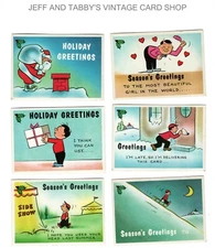 1960 Fleer Yule Laff / Season's Greetings/C DROP DOWN MENU 4 CARD U WILL RECEIVE