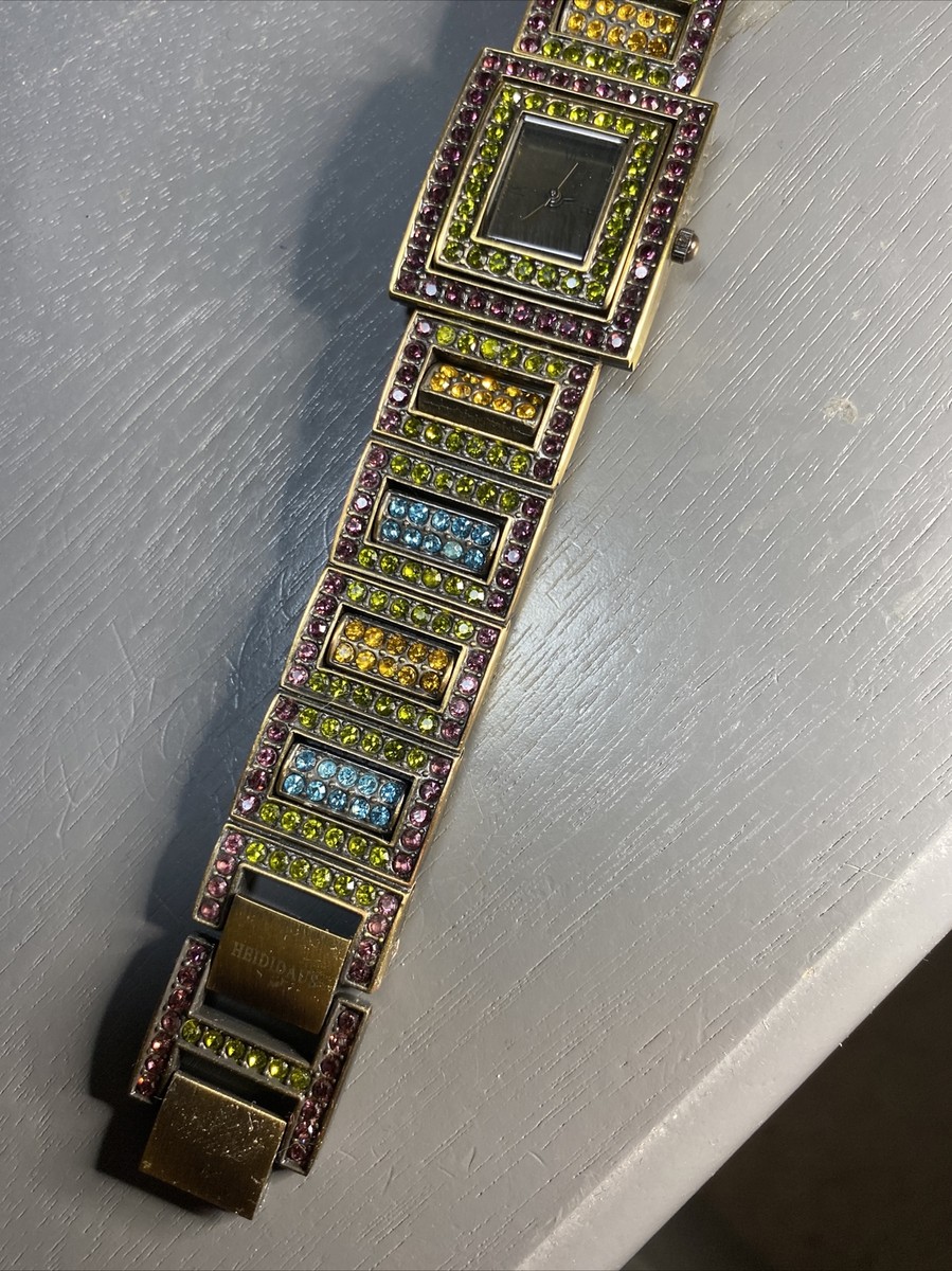 Heidi Daus Crystal Peek-A-Boo Bracelet Watch Multi Colored  display picture 3