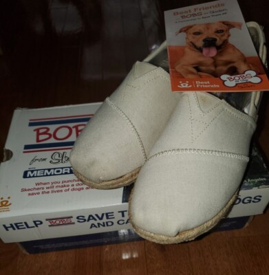 BOBS Skechers Women's Highlights-Set Sail Canvas Memory Foam Size 6.5 