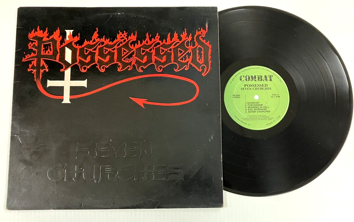 [LP] POSSESSED SEVEN CHURCHES 輸入盤 POSSESSED Seven Churches 1985 LP Embossed GREEN COMBAT Label