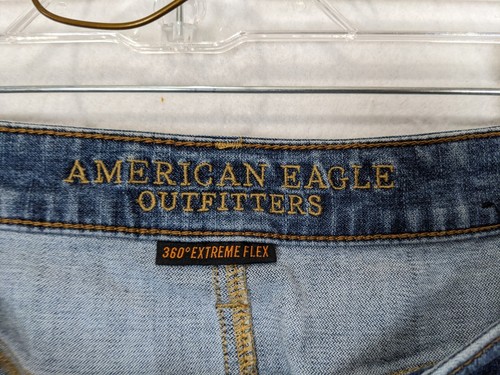 Pantalones de mezclilla American Eagle para hombre desgastados 360 Extreme Flex talla 32x30 algodón azul - Imagen 4 de 15