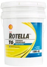 Rotella T6 Full Synthetic Heavy Duty 0W-40 Engine Oil - 5 Gallon Pail