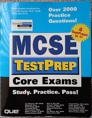 MCSE TEST PREP CORE EXAMS 70-67, 70-68, 70-58, 70-73 NT SERVER / WORKSTATION 4.0