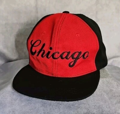 Chicago Red and Black Embroidered Adjustable Snapback Hat