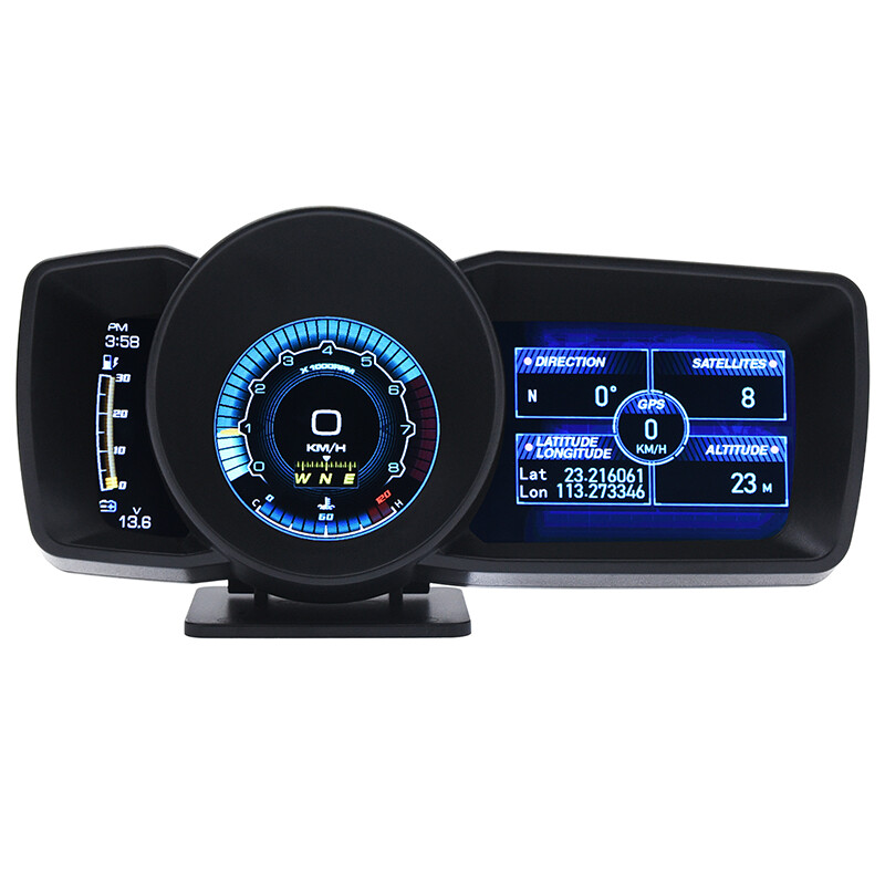 Smart Car OBD2 GPS Gauge HUD HeadUp Digital Display Speedometer Turbo
