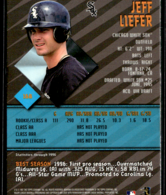 Bowman’s BEST 1997 Bowman's Best #168 Jeff Liefer White Sox | eBay