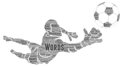 word art picture personalised gift present keepsake Goaly Goal keeper ...