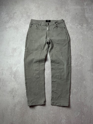 Represent Clo Charcoal Gray Cotton Double Knee Carpenter Pants Size XL