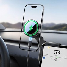 Strong Magnetic Phone Mount Charger for Tesla Model 3 Y - N55 Magnet, Secure F
