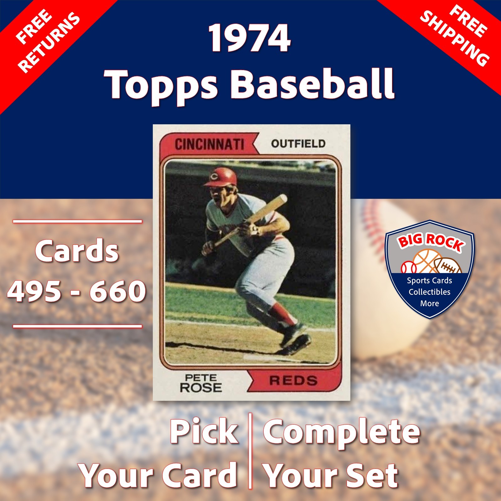 1974 Topps Baseball Singles – Complete Your Set – Pick Your Card #495–660