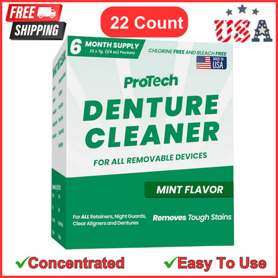 Pro Tech Retainer Cleaner - 180-220 Cleanings (0.17 Per Cleaning) 22Pack/6 Month