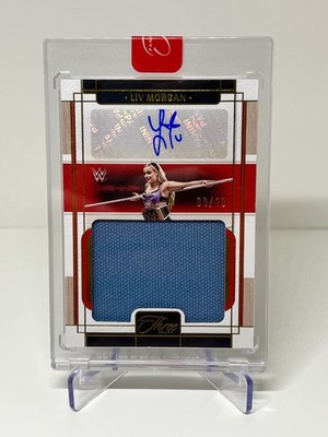 Liv Morgan - Panini Three Count 2024 Auto + SummerSlam 2022 used Mat /10 EN NM