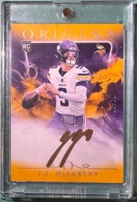 2024 PANINI ORIGINS J.J. MCCARTHY TRUE GOLD AUTO /10 RC ROOKIE VIKINGS