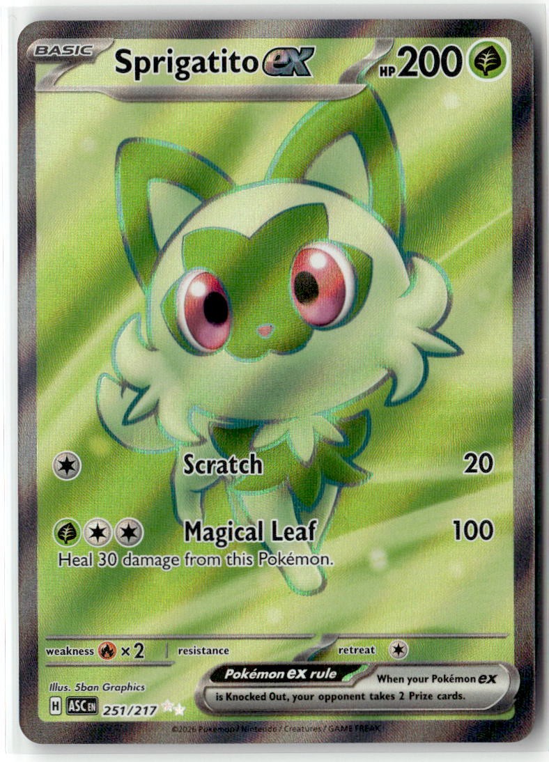 Sprigatito ex 251/217 Ultra Rare ME: Ascended Heroes Pokemon Holofoil Near Mint