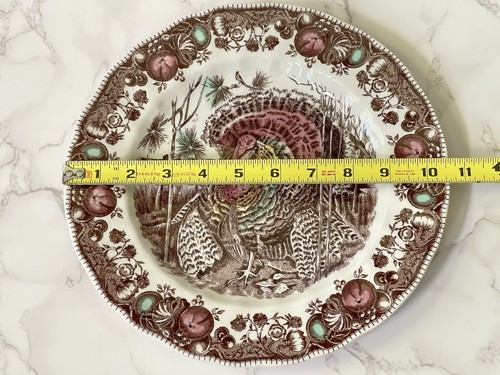 Johnson Bros Brothers His Majesty 10.5" Dinner Plate Turkey Thanksgiving - Picture 4 of 5