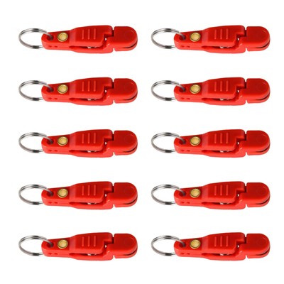 10pcs Red Quick-Release Clips With Strong Gripping Force For Fishing Line New
