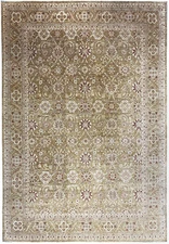 15x21 SAGE GREEN Natural Wool Transitional Ziglar Rug #F-6608