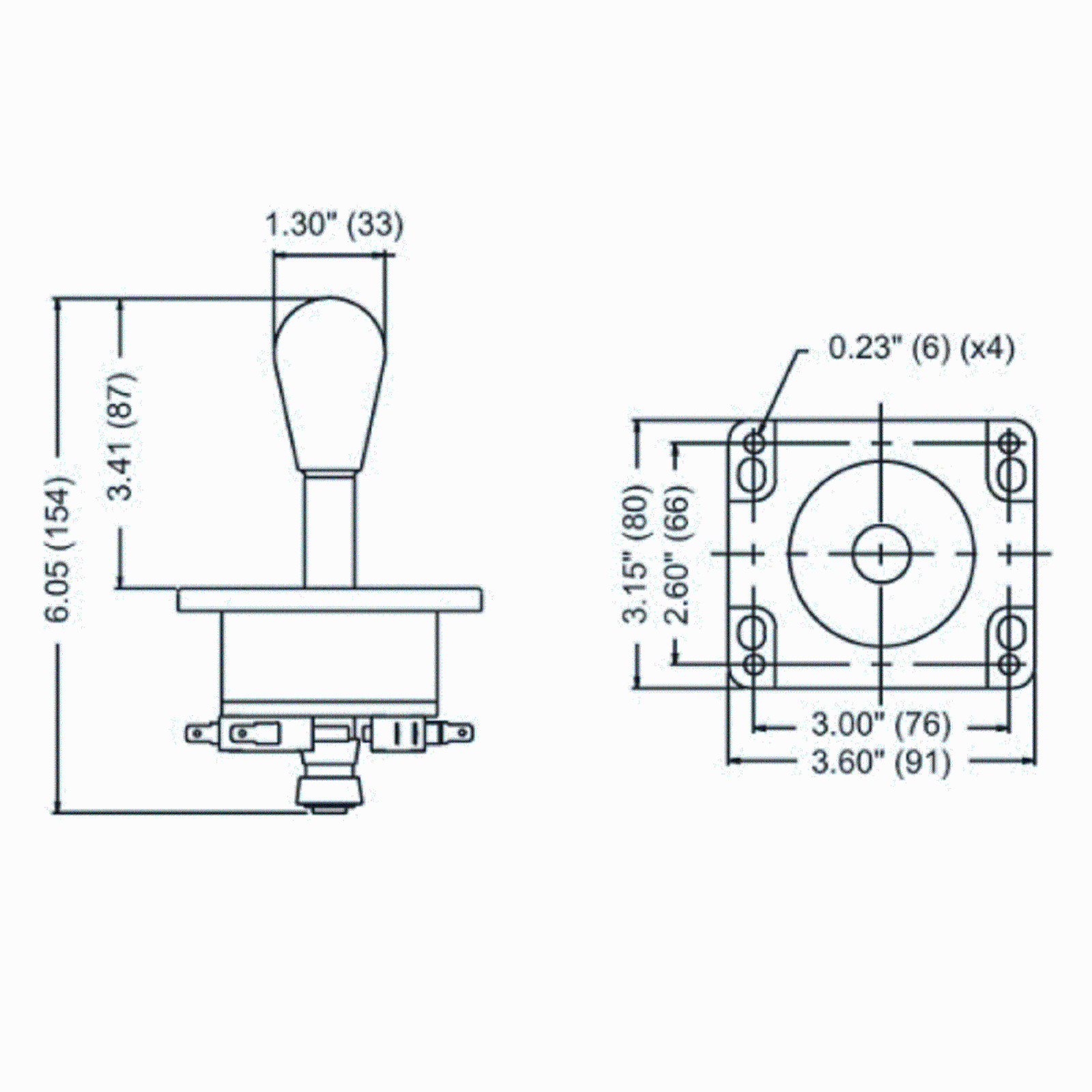 Competition 4 Way 8 Way HAPP Joystick Arcade Jamma Mame With Microswitch B