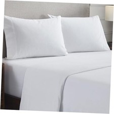 Flannel Cotton Pillowcase Bedding Set, Set Includes: 2 Pillow Standard White
