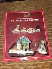 NEW/Sealed St. Nicholas Square Christmas Village Pet Shop Accessories Dog Cat Et