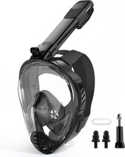 Full Face Snorkel Mask, Snorkeling Gear for Adults, Scuba Mask Diving Dry Top Sn