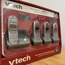 Vtech Four Handset Cordless Phone System w/ Digital Answering Device  Caller ID