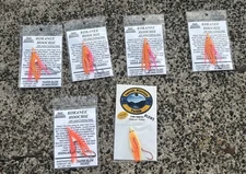 Lot of 6 Pre-tied Kokanee Hoochie Lures.  High Quality.  Deadly Effective