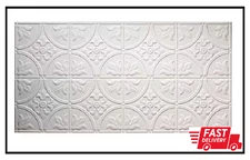 Dimensions 2 Ft. X 4 Ft. Glue up Tin Ceiling Tile in Matte White