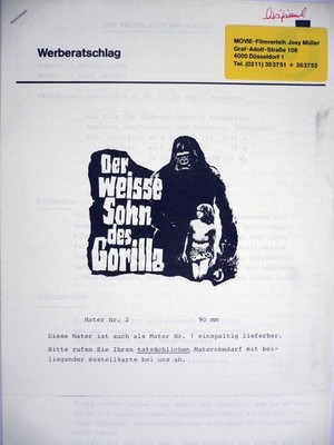 Der weisse Sohn des Gorilla - Edith Gonzalez - Peggy Bass - Werberatschlag