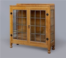 Robert Mouseman thompson Oak Glazed Display Cabinet