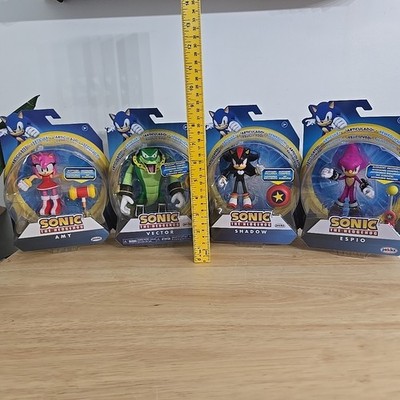 Jakks Sonic The Hedgehog Lot Of 4 Amy Shadow Espio Vector Action Figures Toy New