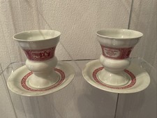 Heinrich Germany 2 Pharisäer Tassen mit Untertassen Porzellan 