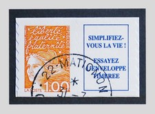 FRANCE 1997 - AUTOADHÉSIF N° 16a (3101a) MARIANNE DE LUQUET - OBLITÉRÉ