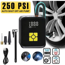 Portable Cordless Air Pump for Car Tires Inflator Portable Air Compressor 250PSI