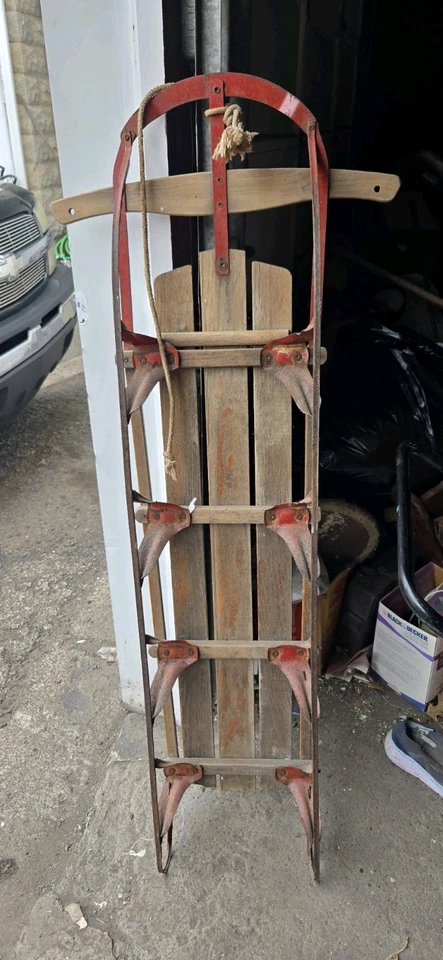 Vintage Wooden Sled - Image 2 of 2