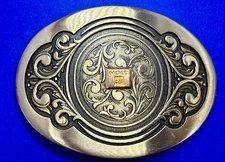 HOLT CET Company Logo Service Award Solid Brass Belt Buckle by O.C. Tanner