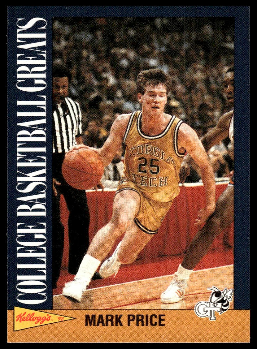 1992 Kellogg's Raisin Bran College Greats #10 Mark Price Georgia Tech NM+