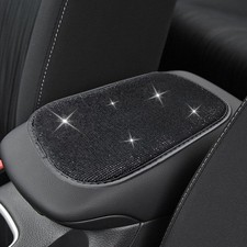 11.9'' 8.4'' Bling Car Center Console Cover, Crystal Rhinestone Arm Rest Pr