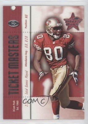 2000 Leaf Rookies & Stars Ticket Masters /2000 Jerry Rice Terrell Owens HOF s1i