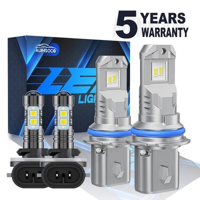 For Nissan Quest 2000 2001 2002 4Pcs LED Headlight High Low Beam Fog Light Bulbs