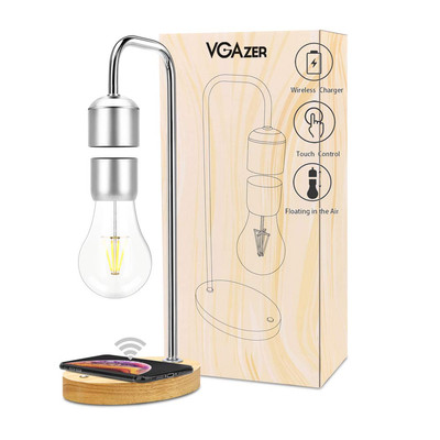 VGAzer Magnetic Levitating Floating Wireless LED Birne für Schreibtischlampe, Unikat